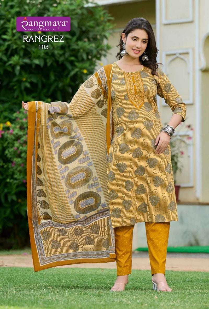 Rangmaya Rangrez Cotton Designer Combo Set Kurti