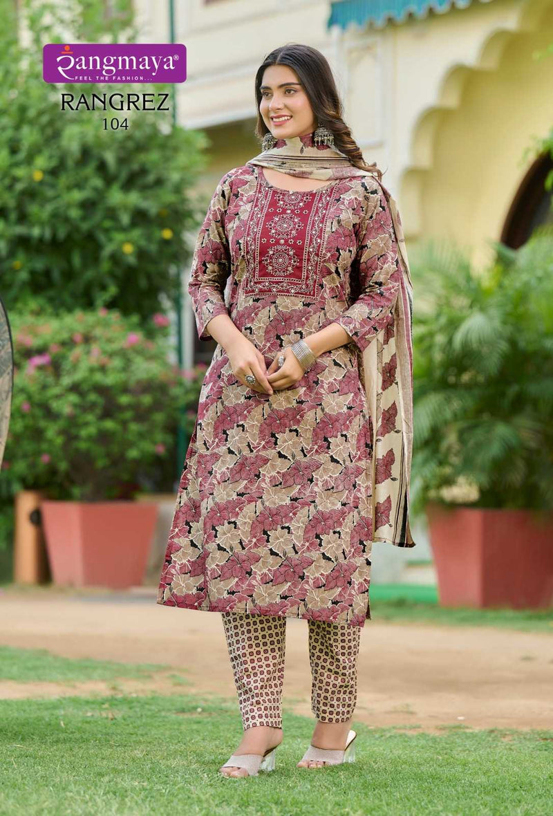 Rangmaya Rangrez Cotton Designer Combo Set Kurti