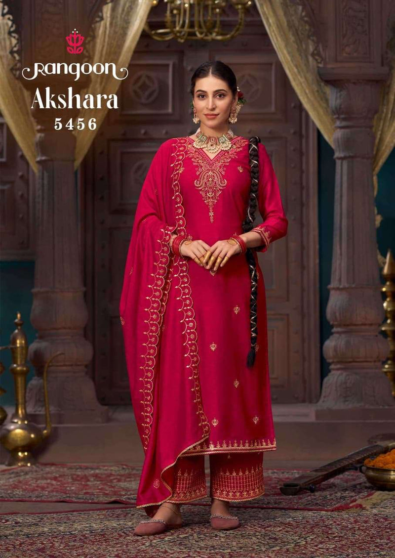 Rangoon Akshara Silk Fancy Designer Coding Work Kurti Collection