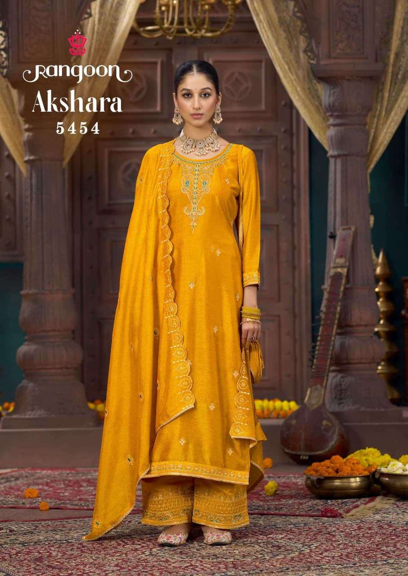 Rangoon Akshara Silk Fancy Designer Coding Work Kurti Collection