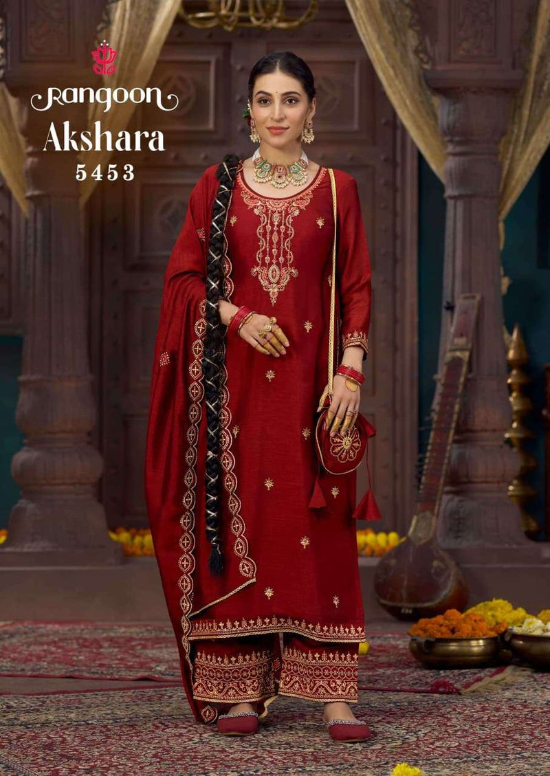 Rangoon Akshara Silk Fancy Designer Coding Work Kurti Collection