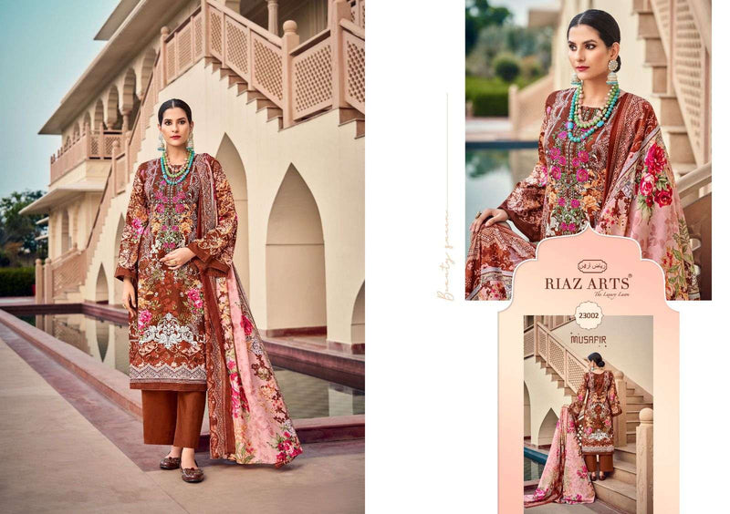 Riaz Arts Musafir Vol 15 Pure Lawn Cotton Digital Print Work Salwar Suit