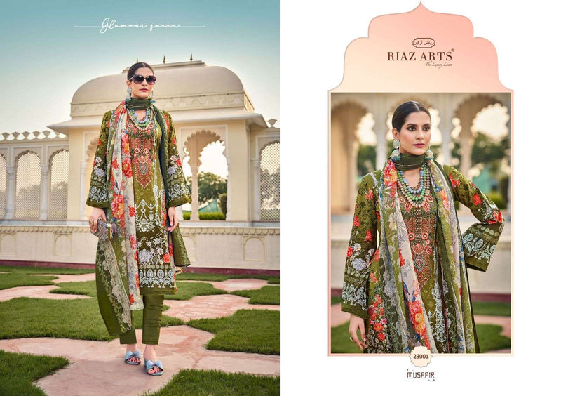 Riaz Arts Musafir Vol 15 Pure Lawn Cotton Digital Print Work Salwar Suit