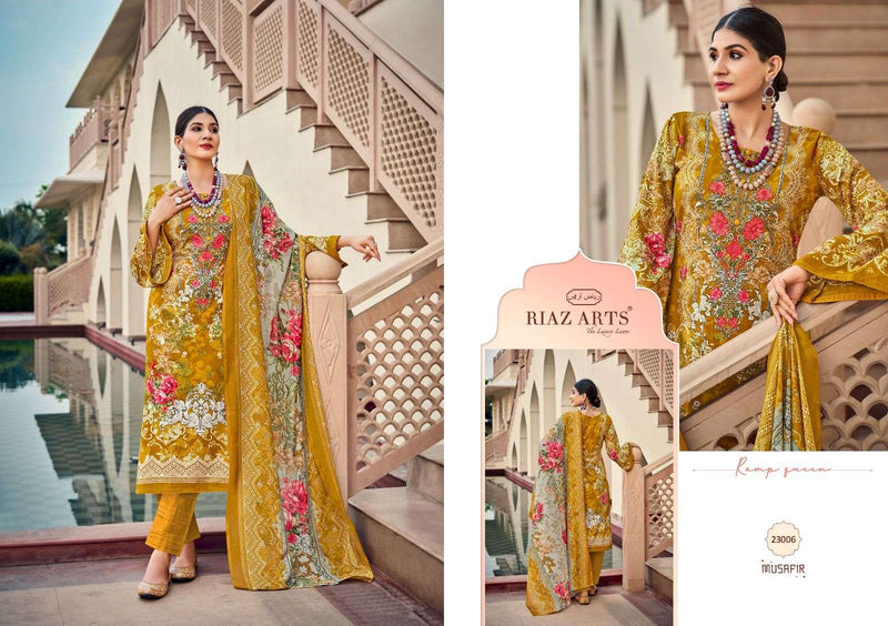 Riaz Arts Musafir Vol 15 Pure Lawn Cotton Digital Print Work Salwar Suit