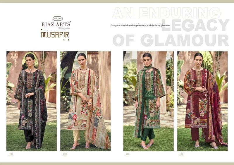 Riaz Arts Musafir Vol 23 Lawn Cambric Cotton Pakistani Salwar Kameez