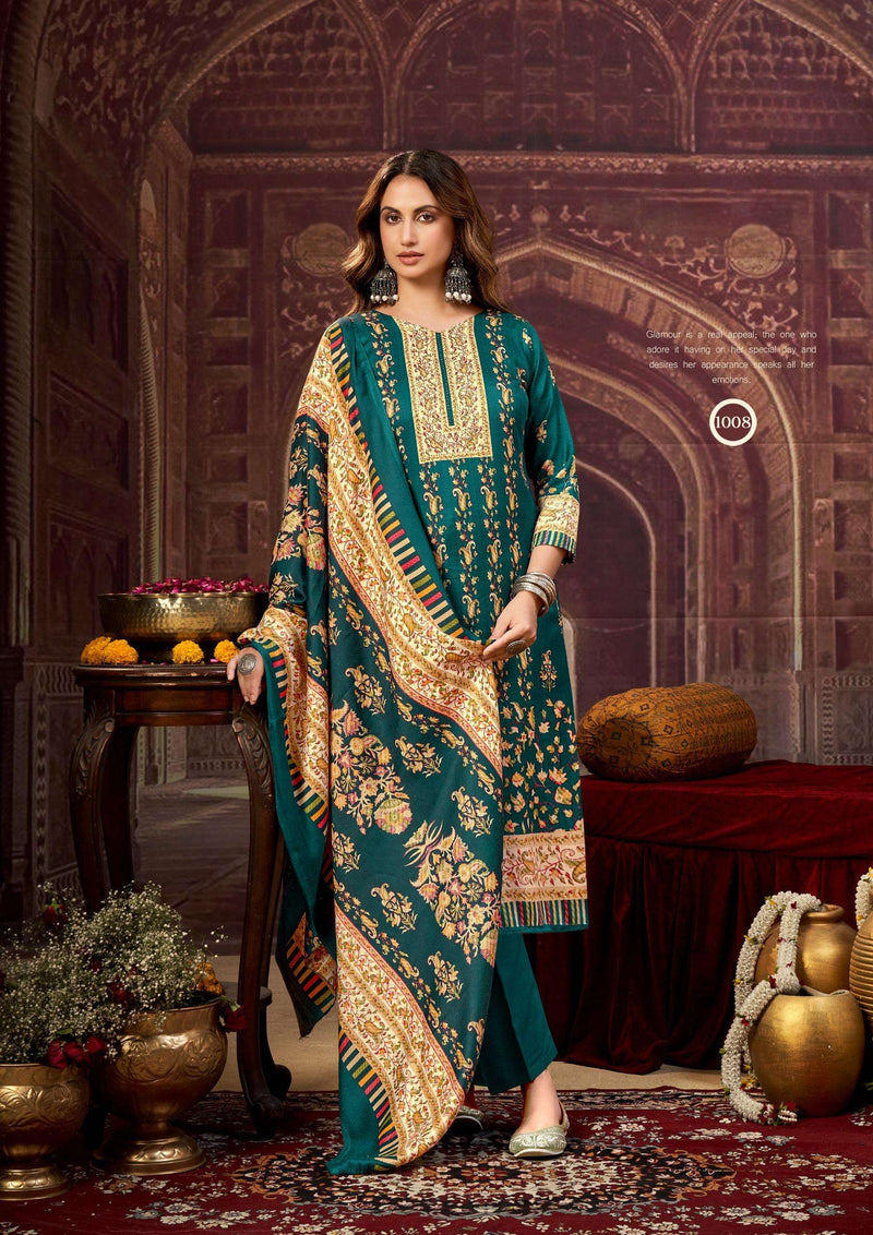 Roli Moli Creation Dilshad Pashmina Winter Suit Set – Twill Shawl Dupatta & Heavy Spun Bottom