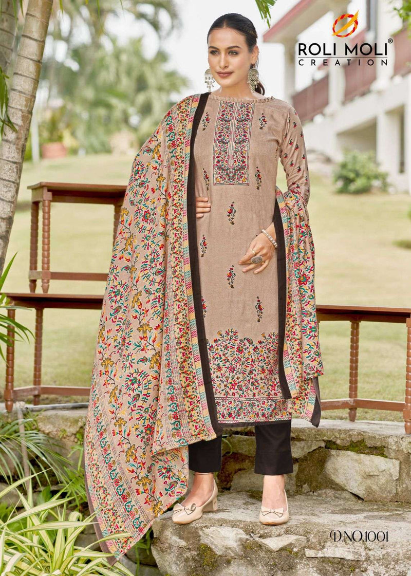 Roli Moli Naira Pashmina Diamond Work Winter Wear Salwar Kameez