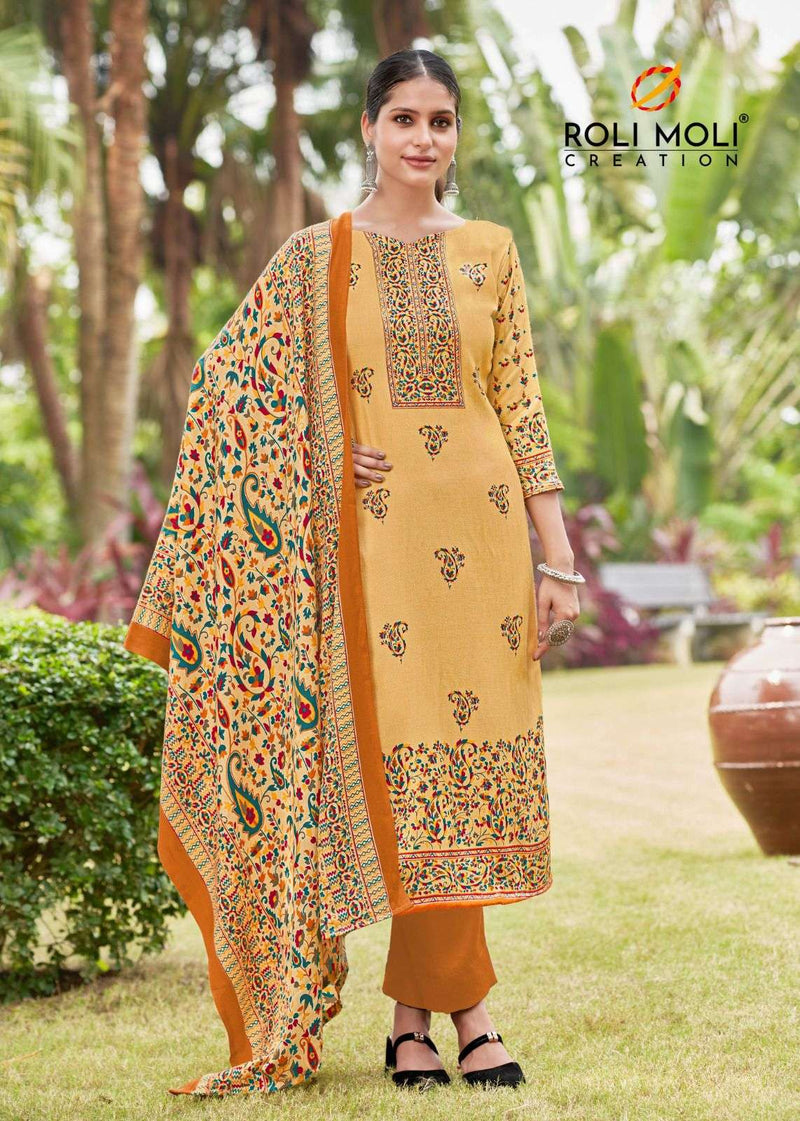 Roli Moli Naira Pashmina Diamond Work Winter Wear Salwar Kameez
