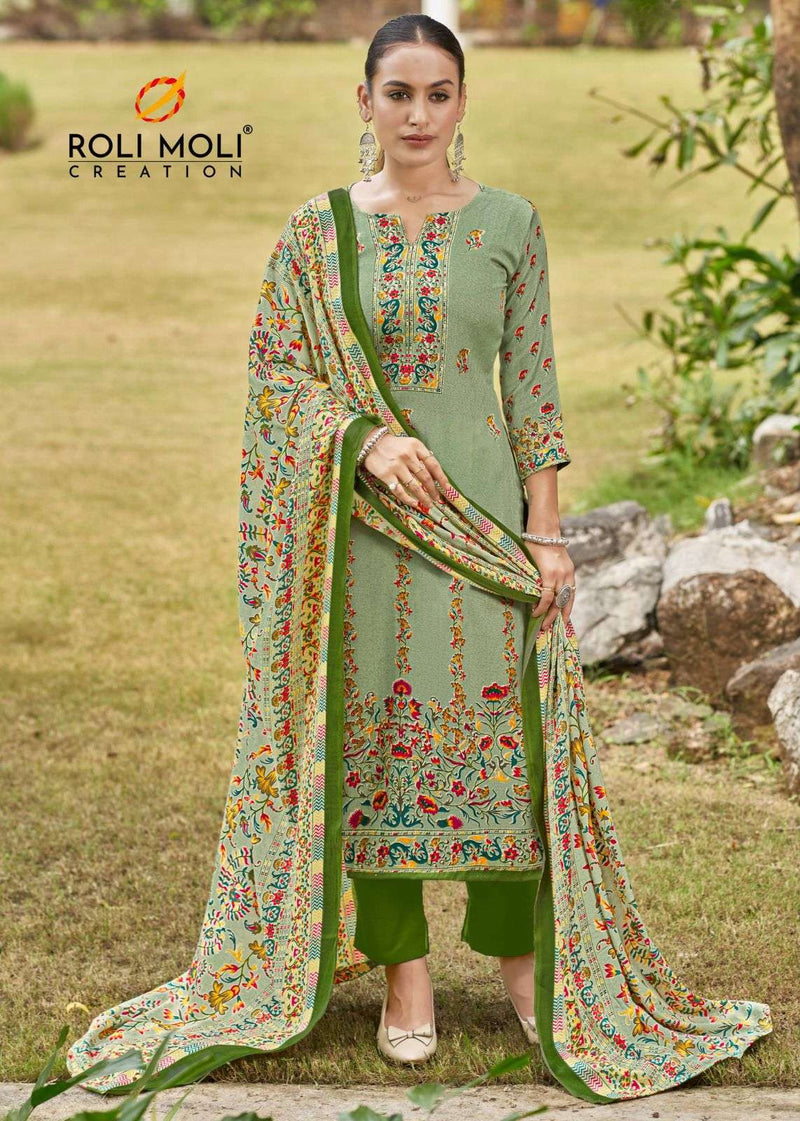 Roli Moli Naira Pashmina Diamond Work Winter Wear Salwar Kameez