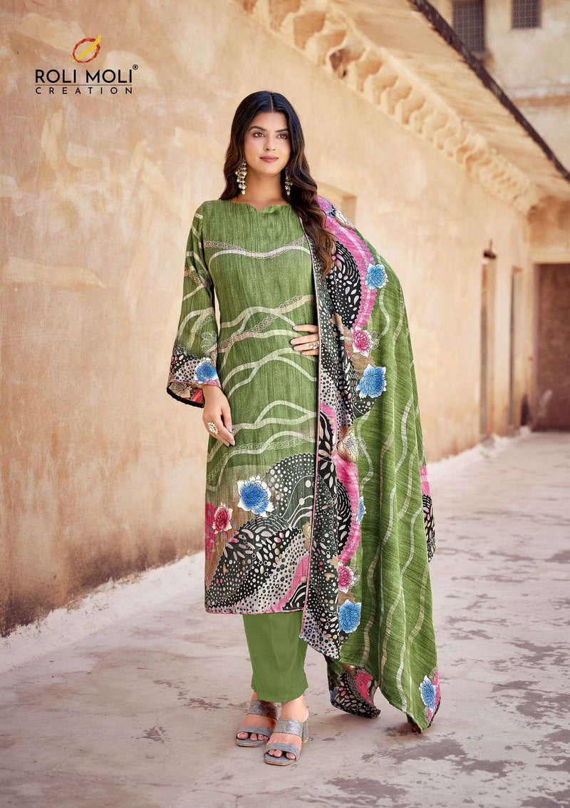 Roli Moli Kabira Pashmina Suit – Latest Winter Collection 2025 | Heavy Spun Bottom & Printed Shawl