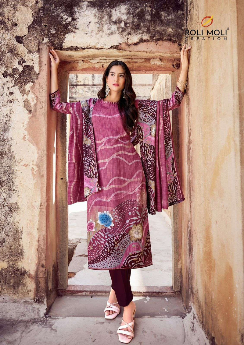 Roli Moli Kabira Pashmina Suit – Latest Winter Collection 2025 | Heavy Spun Bottom & Printed Shawl