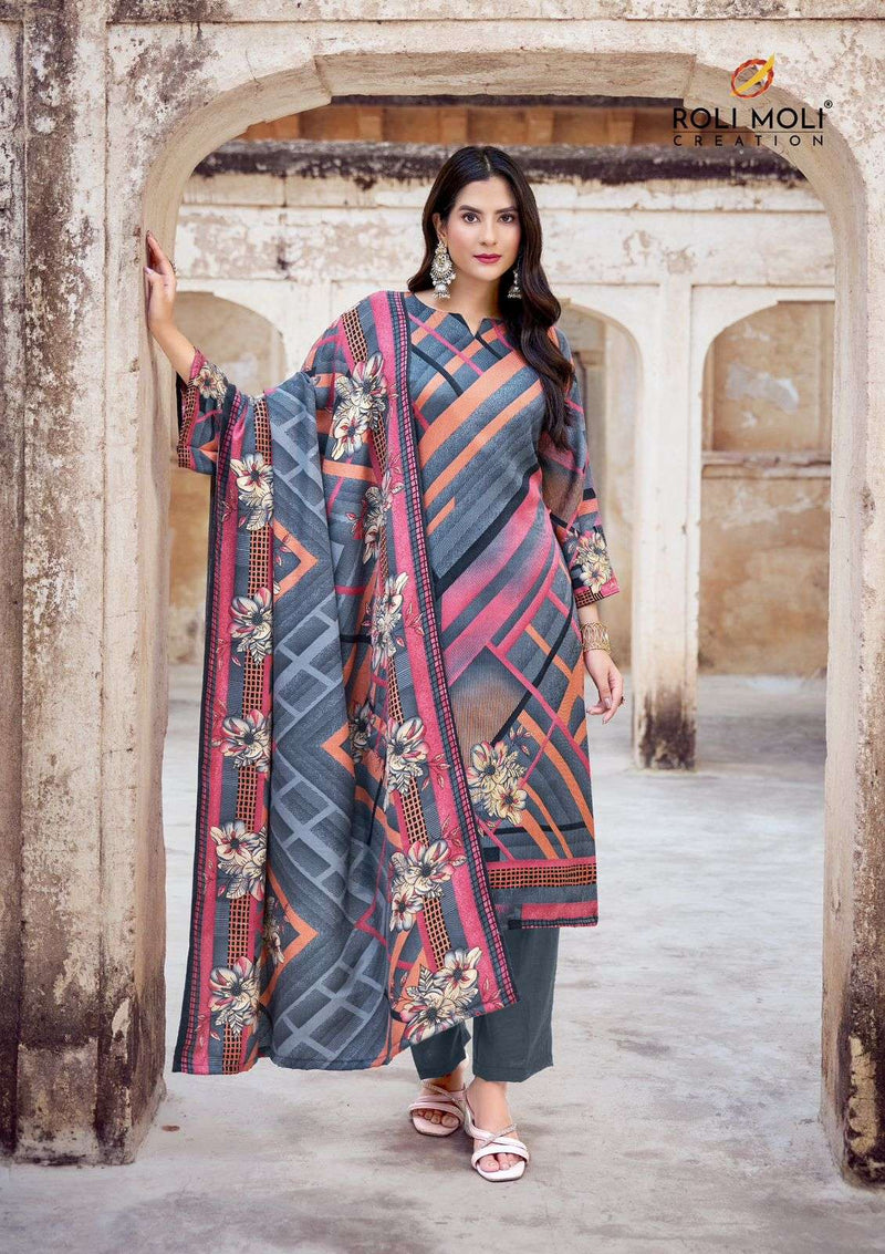 Roli Moli Kabira Pashmina Suit – Latest Winter Collection 2025 | Heavy Spun Bottom & Printed Shawl