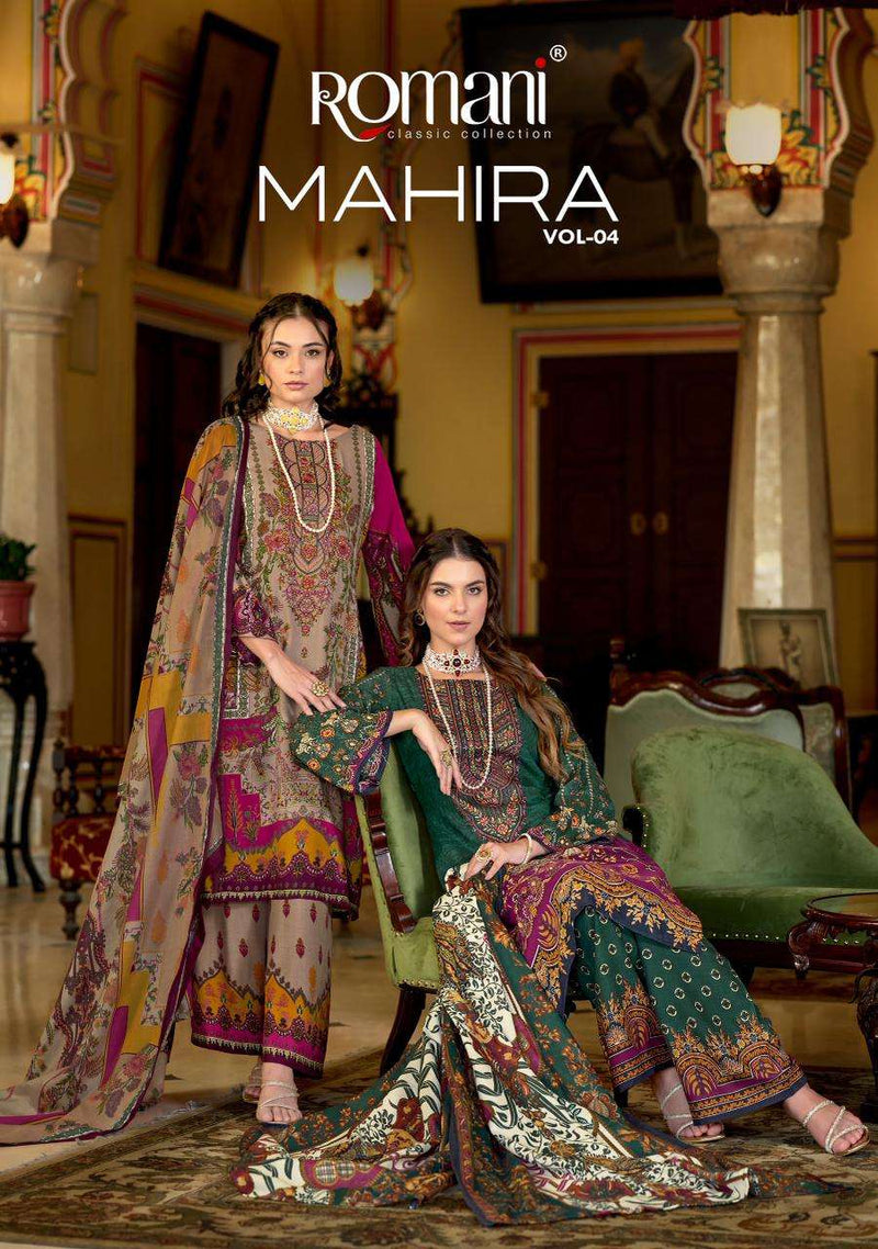 Romani Mahira Vol 4 Soft Cotton Embroidered Designer Work Salwar Suit