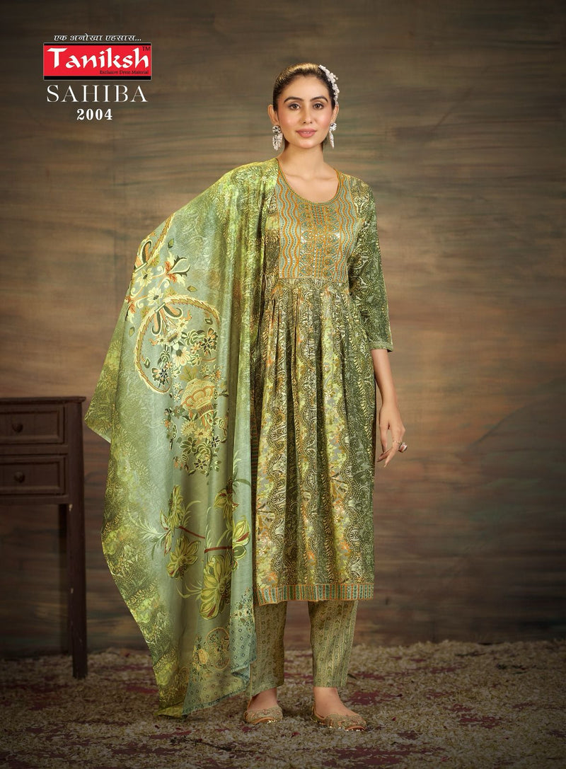 Taniksh Sahiba Vol 2 Muslin Nyra Cut Digital Printed Kurtis Collection