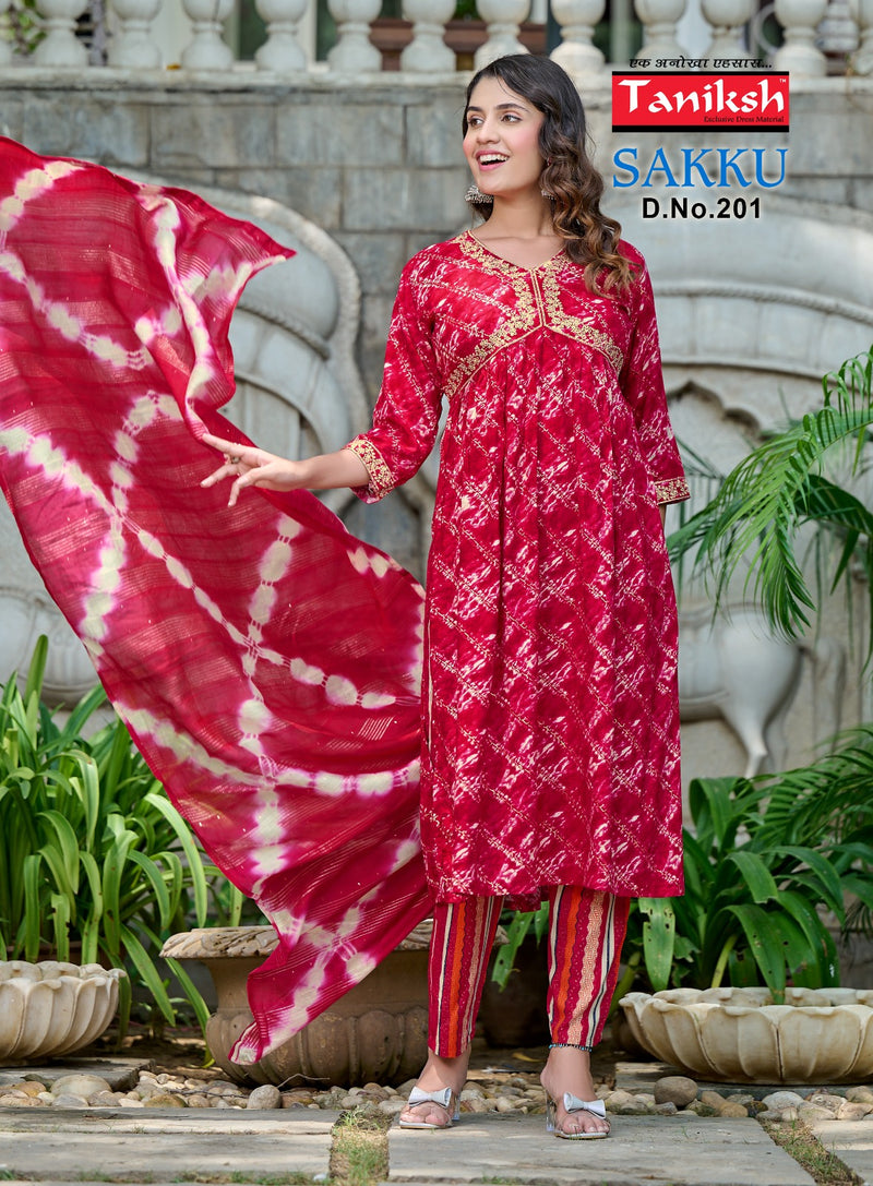 Taniksh Sakku Vol 2 rayon Printed With Embroidery Pakistani Kurtis