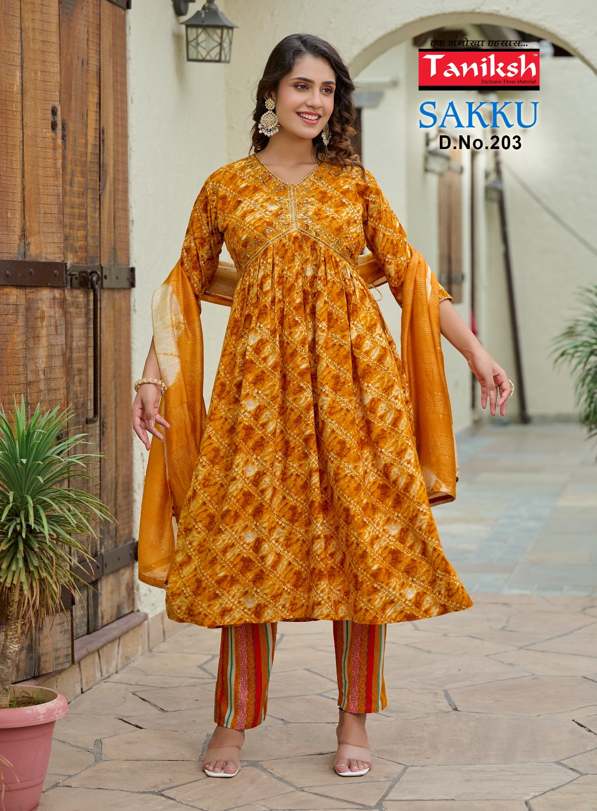 Taniksh Sakku Vol 2 rayon Printed With Embroidery Pakistani Kurtis