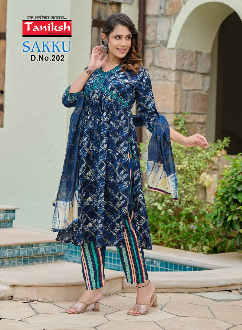 Taniksh Sakku Vol 2 rayon Printed With Embroidery Pakistani Kurtis