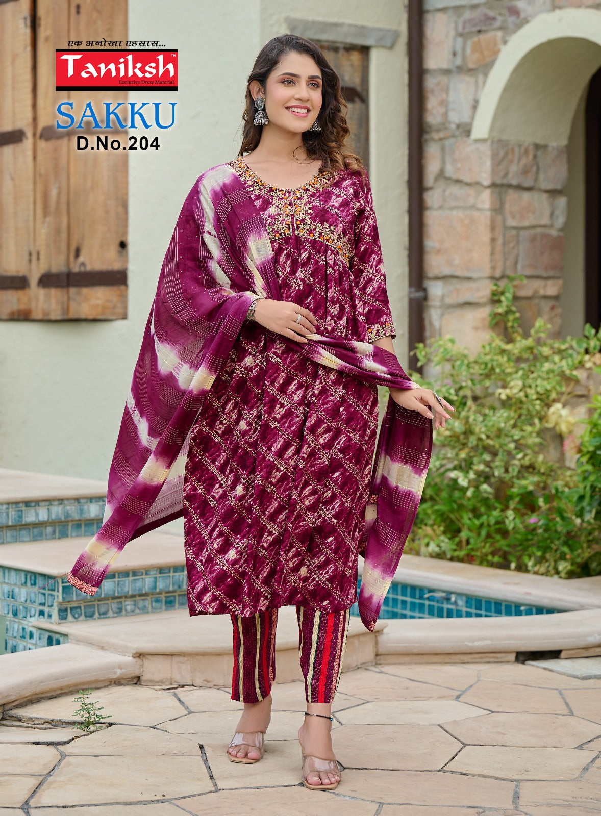 Taniksh Sakku Vol 2 rayon Printed With Embroidery Pakistani Kurtis