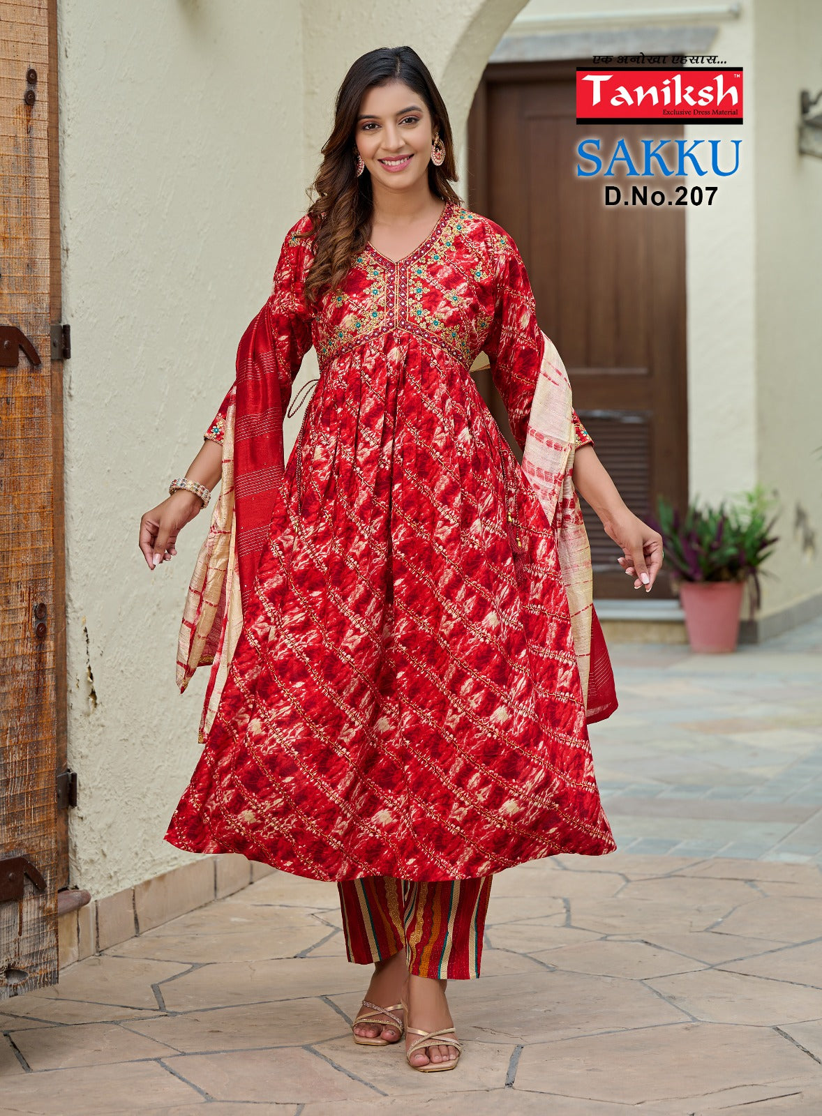 Taniksh Sakku Vol 2 rayon Printed With Embroidery Pakistani Kurtis