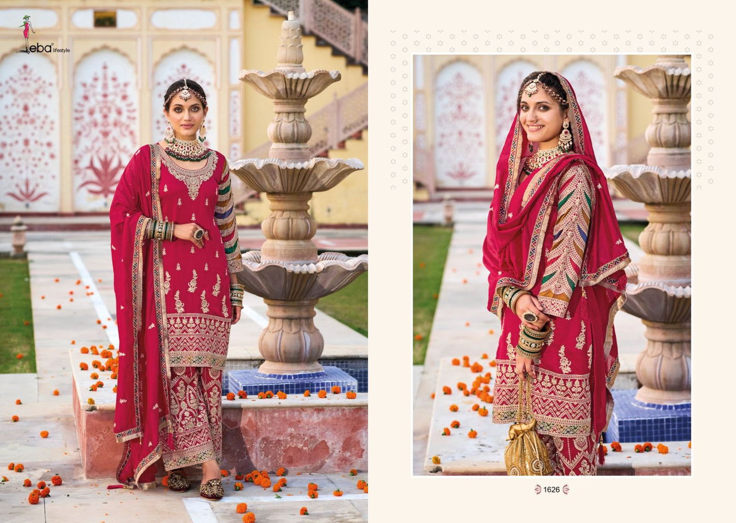 Eba Lifestyle Sangini Silk With Embroidery Work Designer Ready Made Plazzo Suits