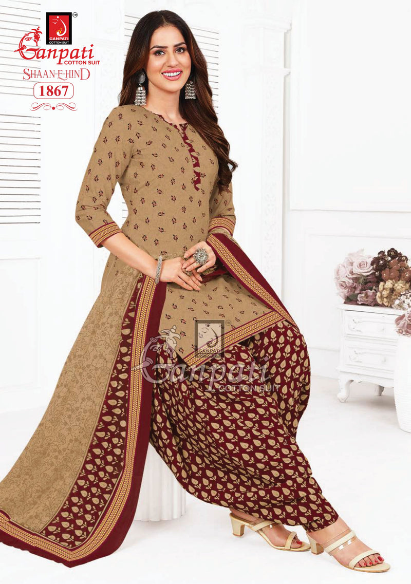 Ganpati Shaan E Hind Vol 7 Cotton Printed Unstitch Salwar Suits