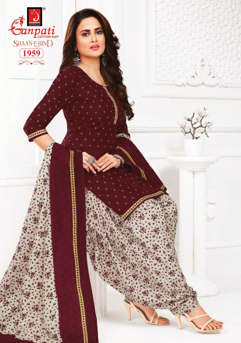 Ganpati Shaan E Hind Vol 8 Cotton Regular Printed Salwar Suit Collection