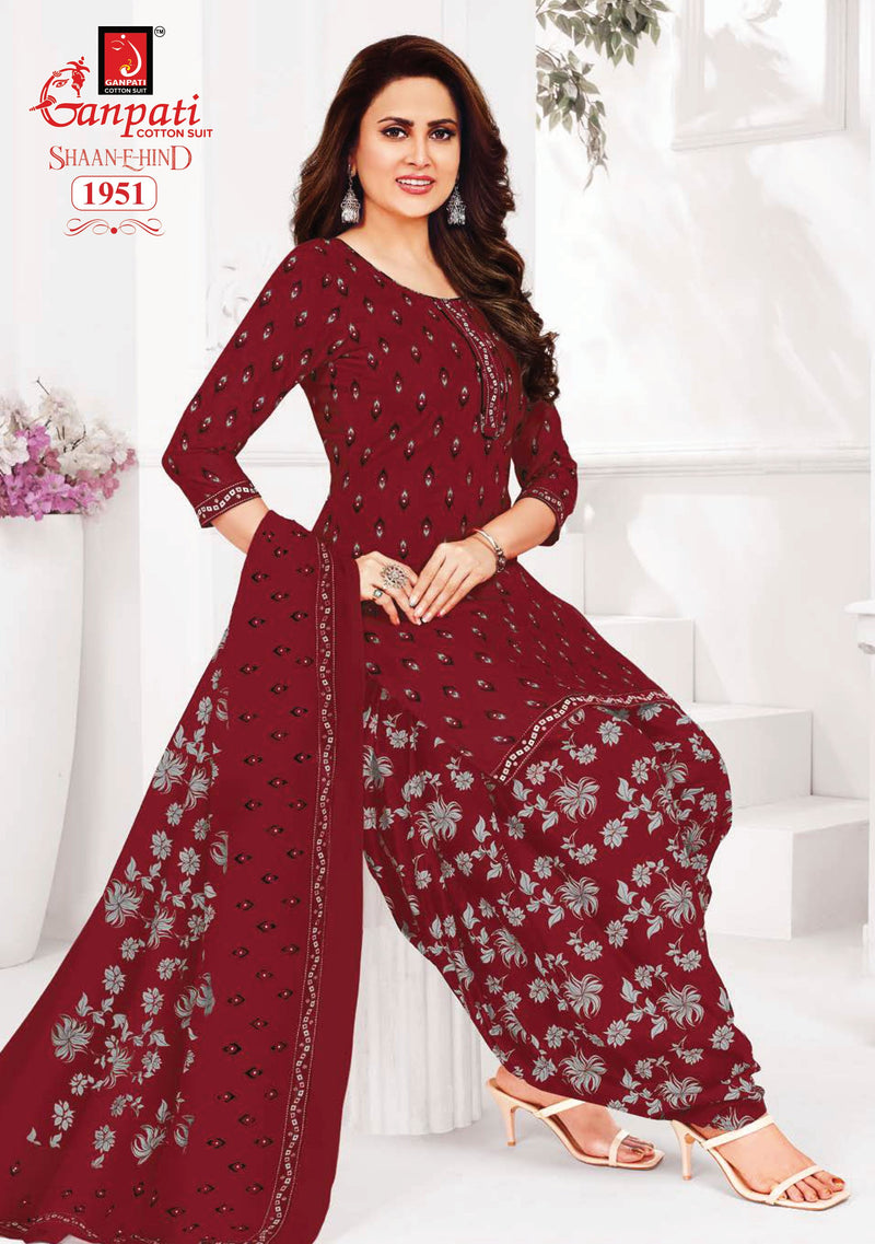 Ganpati Shaan E Hind Vol 8 Cotton Regular Printed Salwar Suit Collection