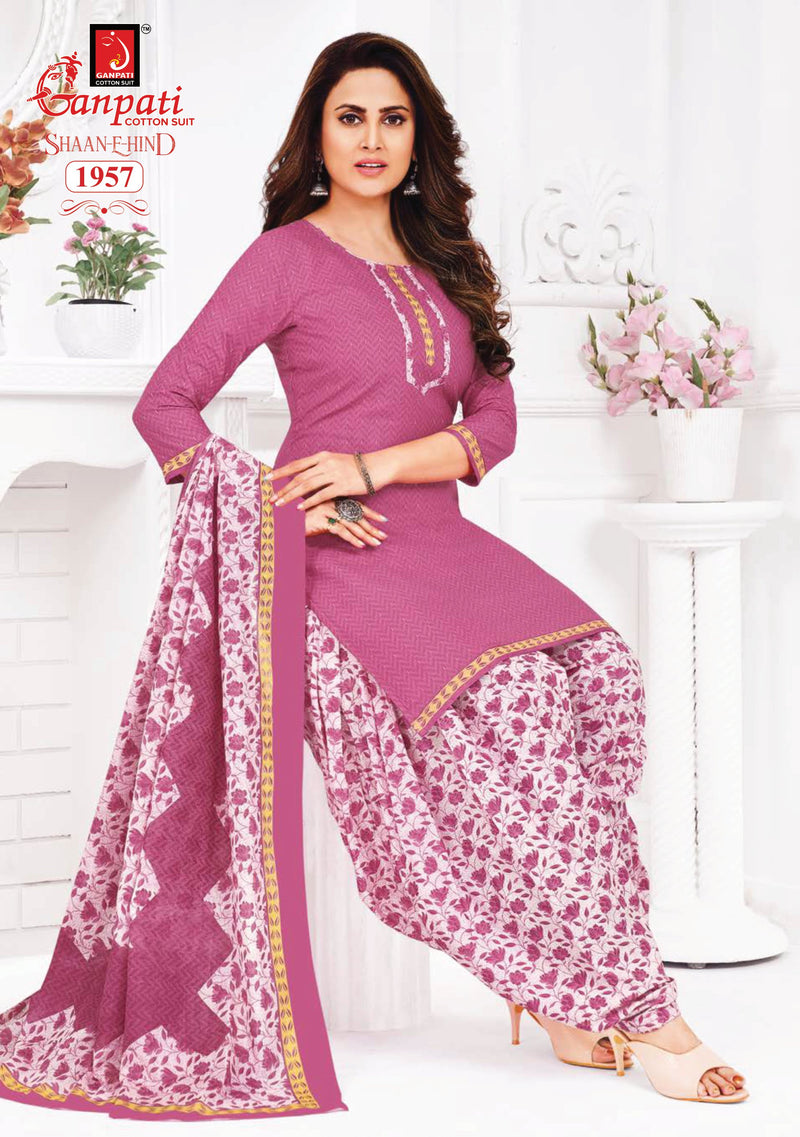 Ganpati Shaan E Hind Vol 8 Cotton Regular Printed Salwar Suit Collection