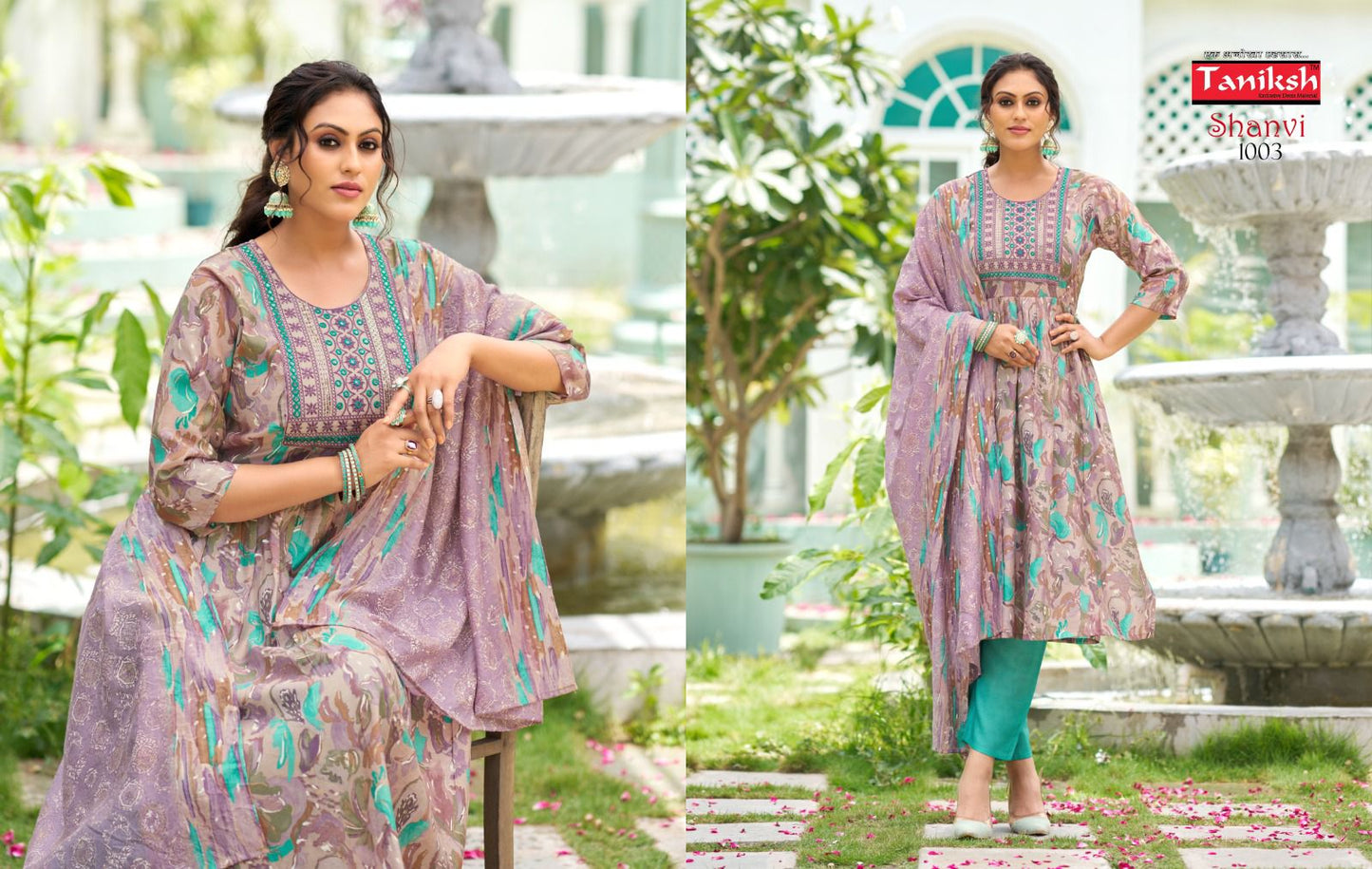 Taniksh Shanvi Vol 1 Muslin Printed Casual Wear Fancy Kurti With Bottom