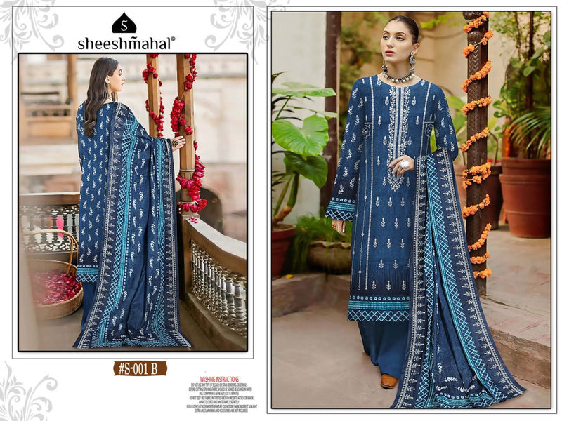 Sheeshmahal Lawn Collection Vol 1 Pure Lawn Cotton Print With Embroidery Salwar Kameez