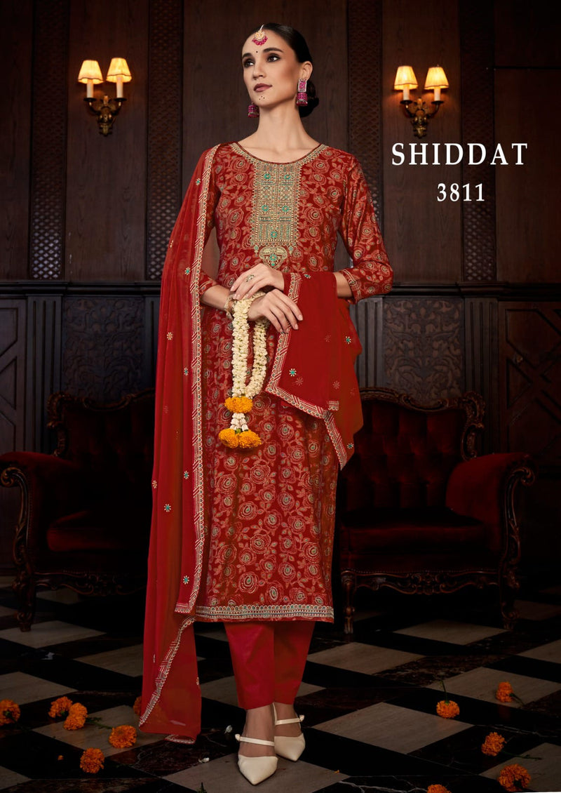 Rang Shiddat Muslin Foil Print With Fancy Sequences Work Designer Salwar Suits