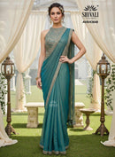 SHIVALI AV8 / 43648 – Premium Teal Embellished Saree