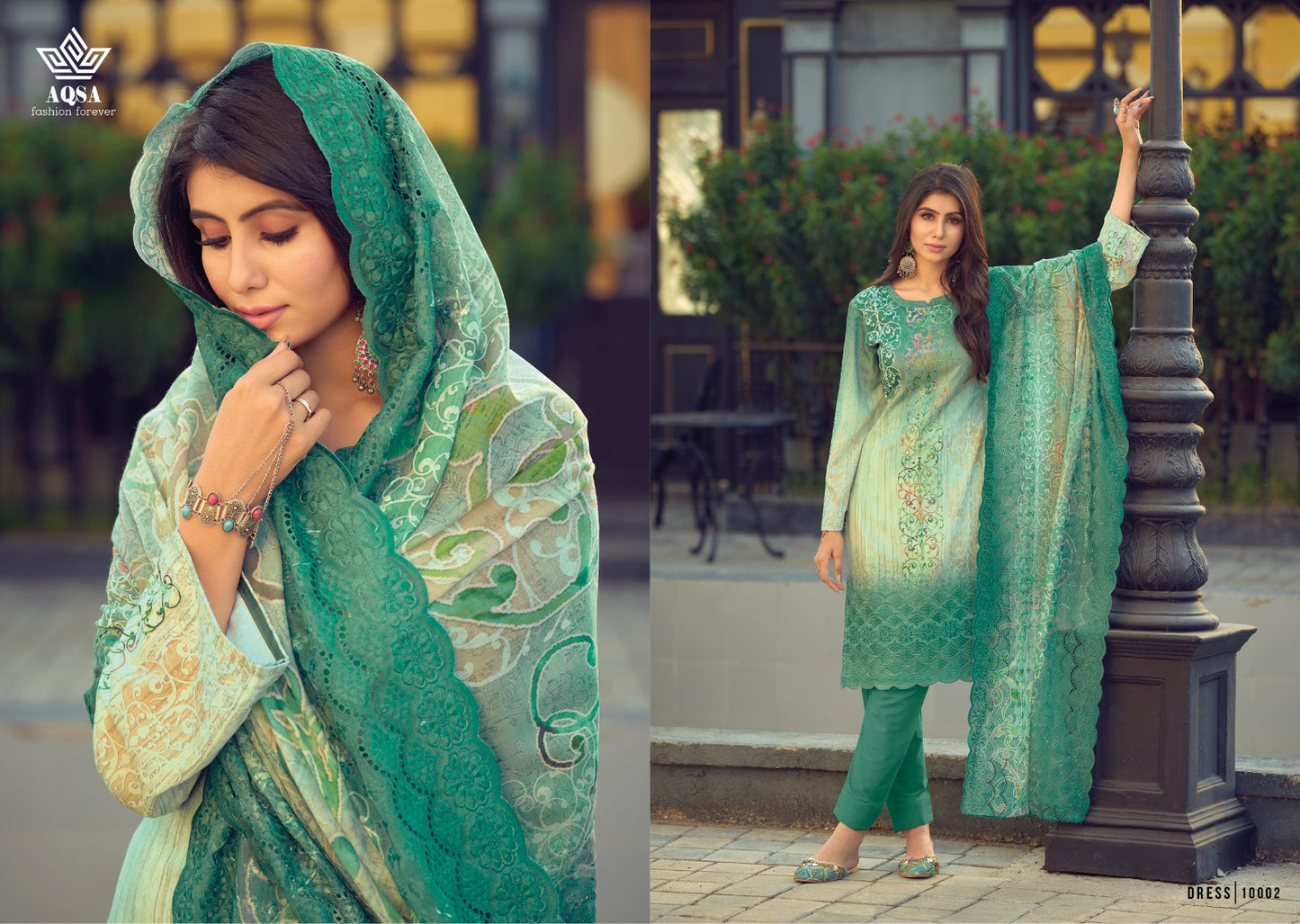 Aqsa Shiyahi Digital Print Silk With Embroidery Designer Fancy Suits