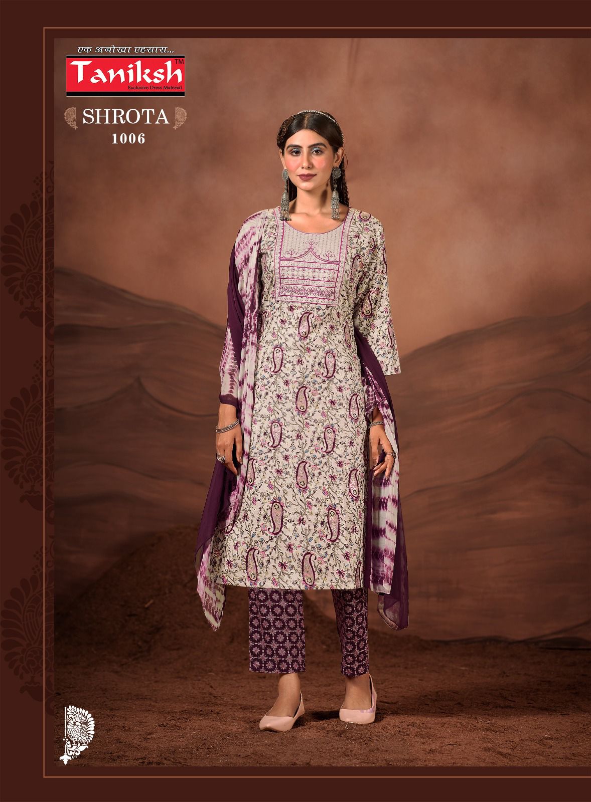 Taniksh Shrota Vol 1 Rayon Printed Embroidery Work Kurti With Pant Collection