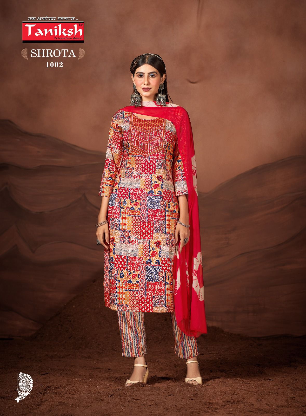 Taniksh Shrota Vol 1 Rayon Printed Embroidery Work Kurti With Pant Collection