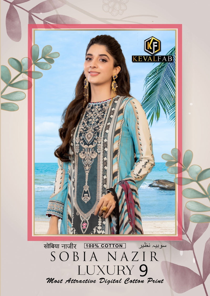 Keval Fab Sobia Nazir Vol 9 Cotton Karachi Style Print Salwar Kameez