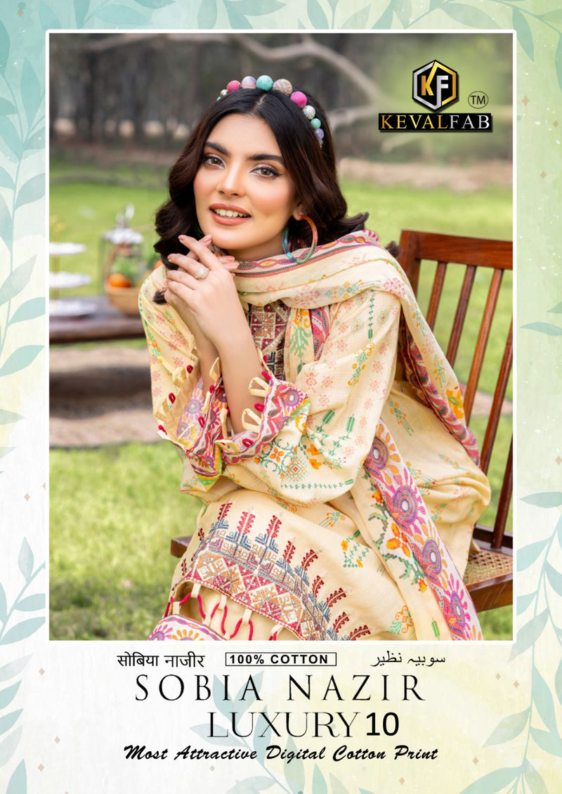 Keval Fab Sobia Nazir Vol 10 Cotton Digital Printed Karachi Style Salwar Kameez