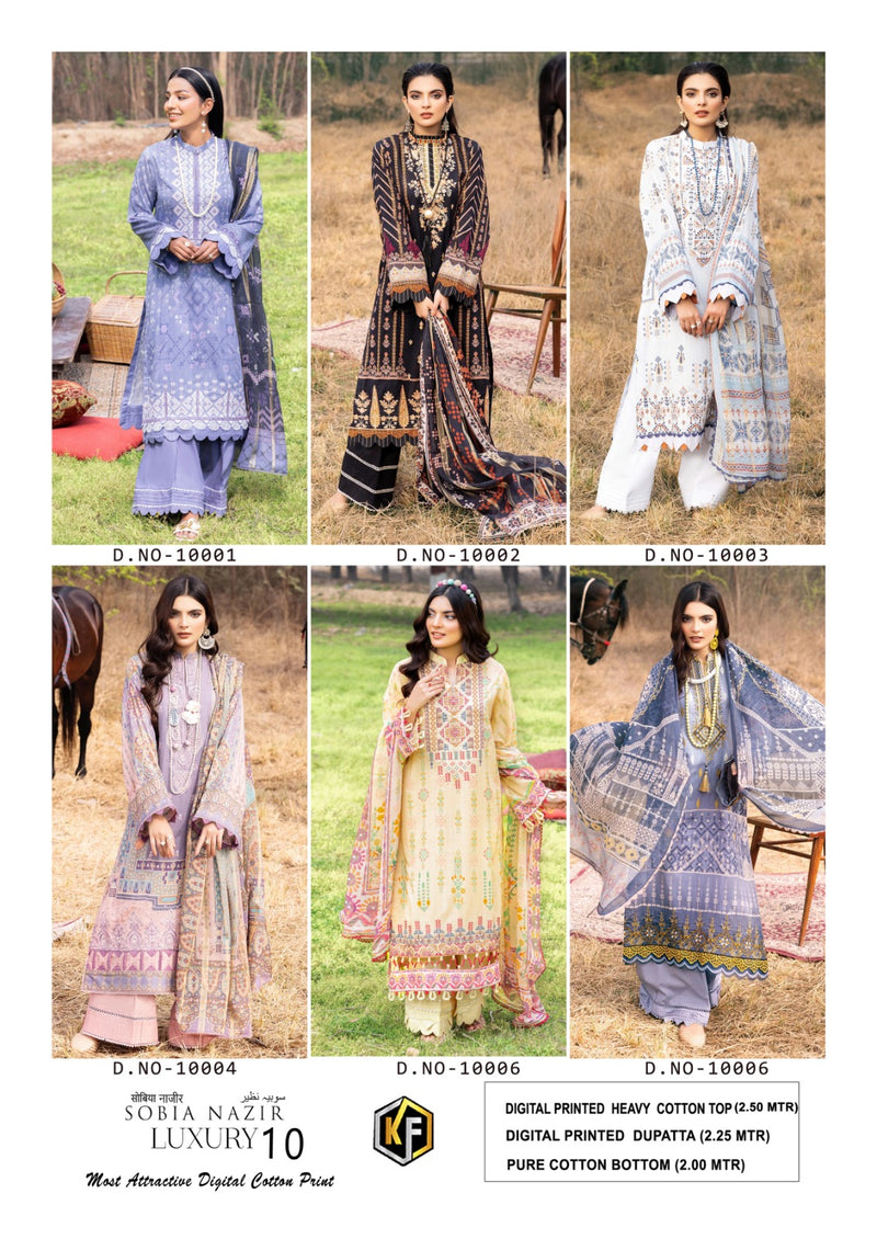 Keval Fab Sobia Nazir Vol 10 Cotton Digital Printed Karachi Style Salwar Kameez