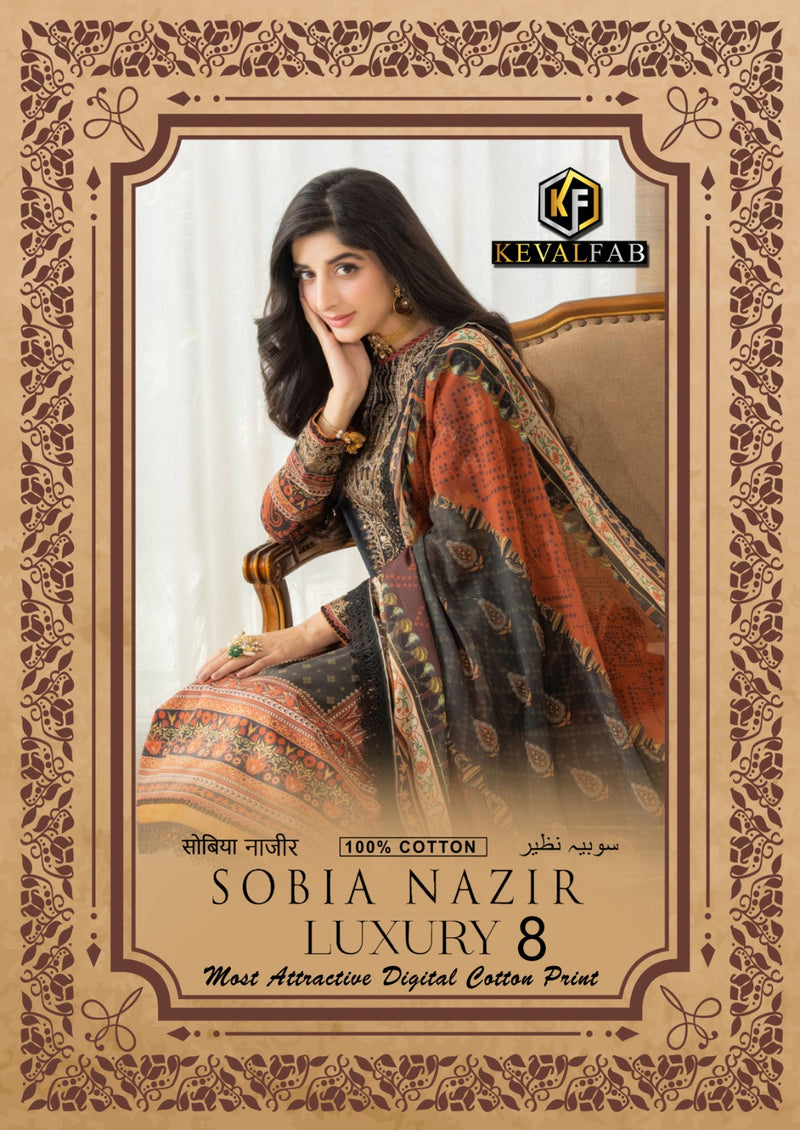 Keval Fab Sobia Nazir Vol 8 Cotton Karachi Print Salwar Suits