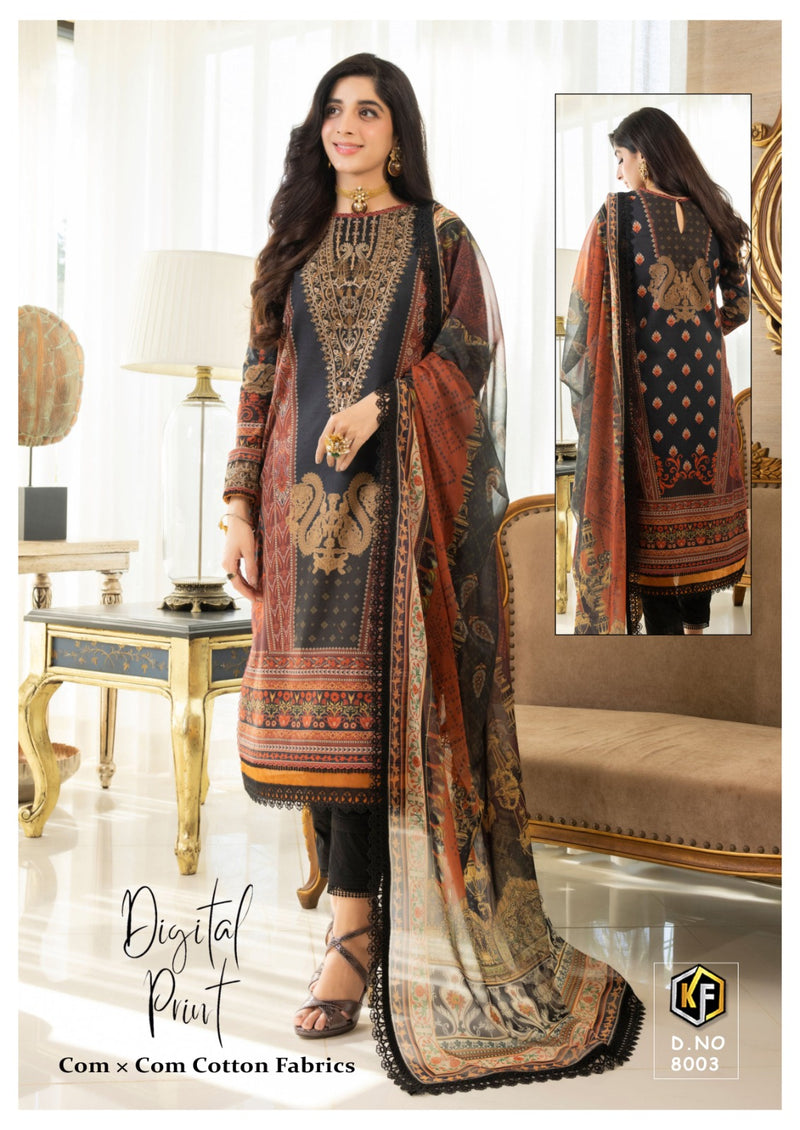 Keval Fab Sobia Nazir Vol 8 Cotton Karachi Print Salwar Suits