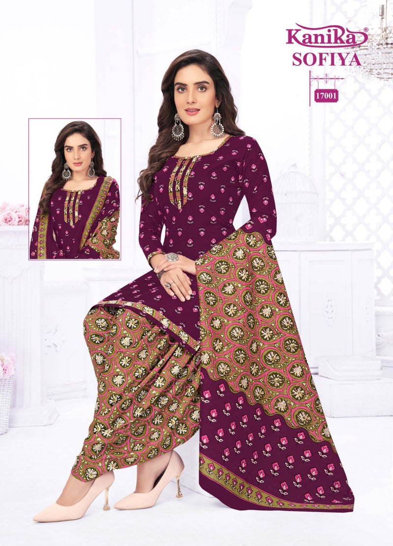 Kanika Sofiya Vol 17 Cotton Printed Ready Made Patiyala Suits