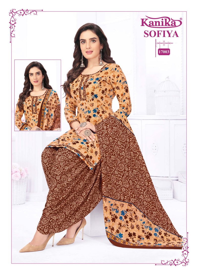 Kanika Sofiya Vol 17 Cotton Printed Ready Made Patiyala Suits