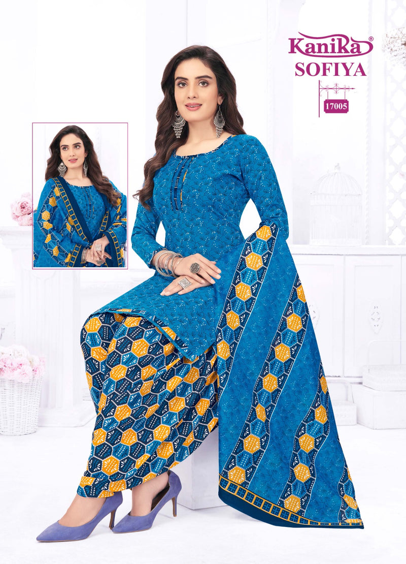 Kanika Sofiya Vol 17 Cotton Printed Ready Made Patiyala Suits