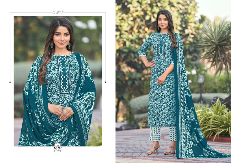 Radha Fab Suhani Cotton Prints With Fancy Embroidery Work Suits