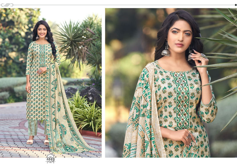 Radha Fab Suhani Cotton Prints With Fancy Embroidery Work Suits