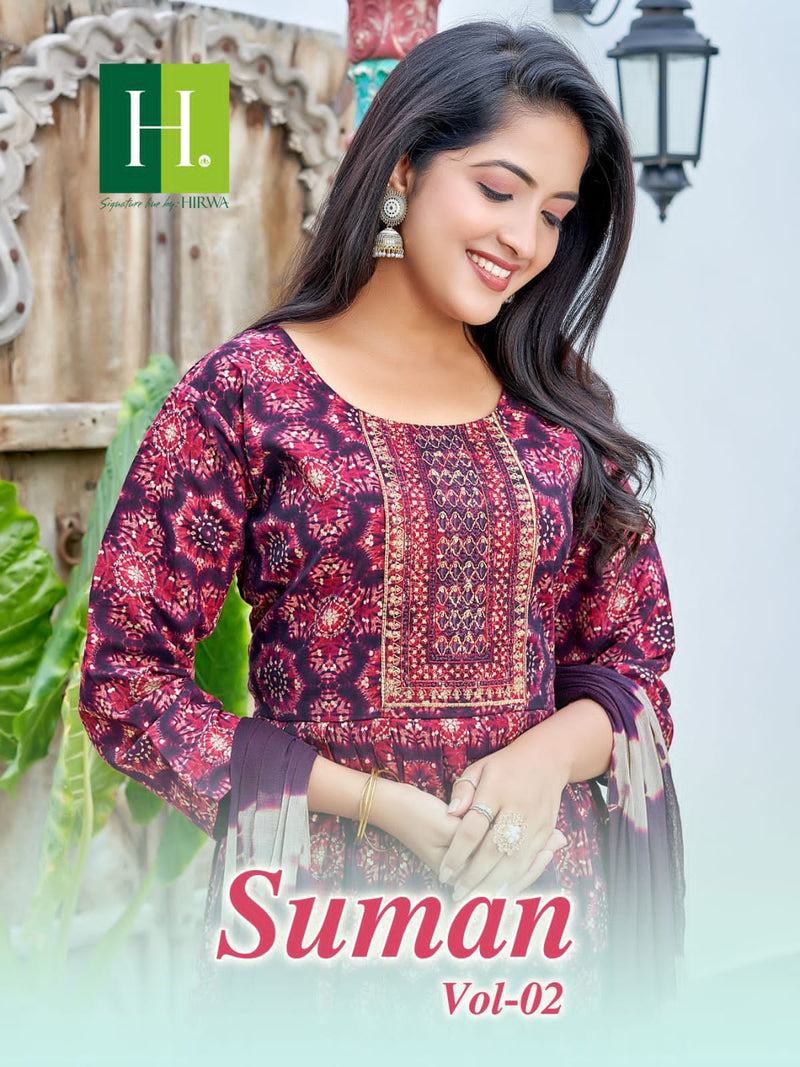 Hirwa Suman Vol 2 Modal Embroidery Work Fancy Pakistani Kurtis