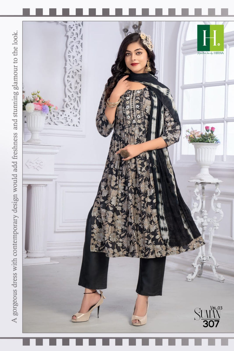 Hirwa Suman Vol 3 Modal Foil Printed Casual Wear Kurti Collection