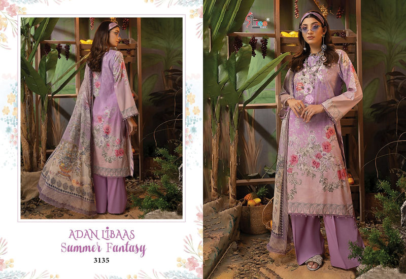 Shree Fabs Adan Libaas Summer Fantasy Pure Cotton Print With Fancy Embrodered Salwar Kameez