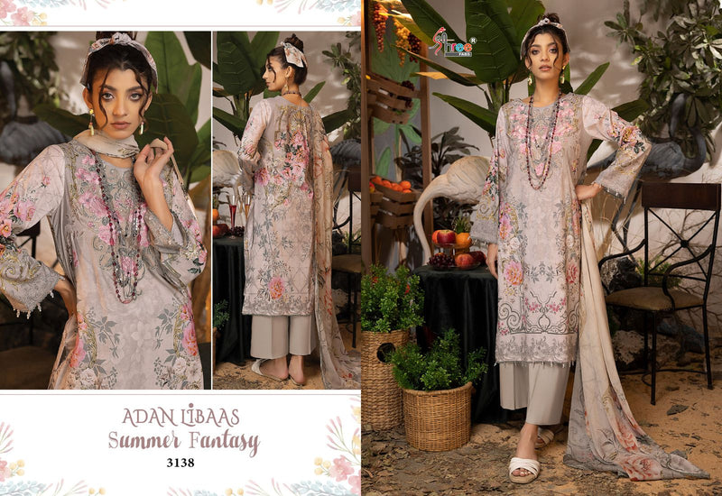 Shree Fabs Adan Libaas Summer Fantasy Pure Cotton Print With Fancy Embrodered Salwar Kameez