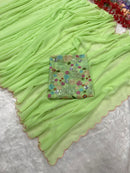 SYF Dress Code ASN Luxe Edition Premium Georgette Saree Adorned with Exquisite Arca Cutwork Embellished Border